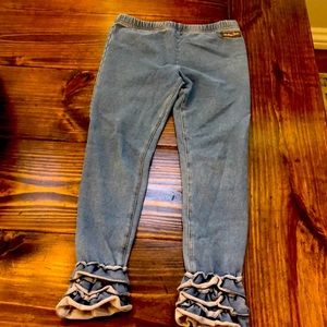 Matilda Jane denim ruffle leggings
